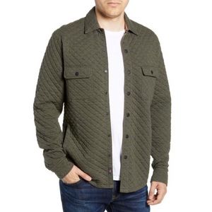 Faherty Belmar Quilted Shirt Jacket Snap Button